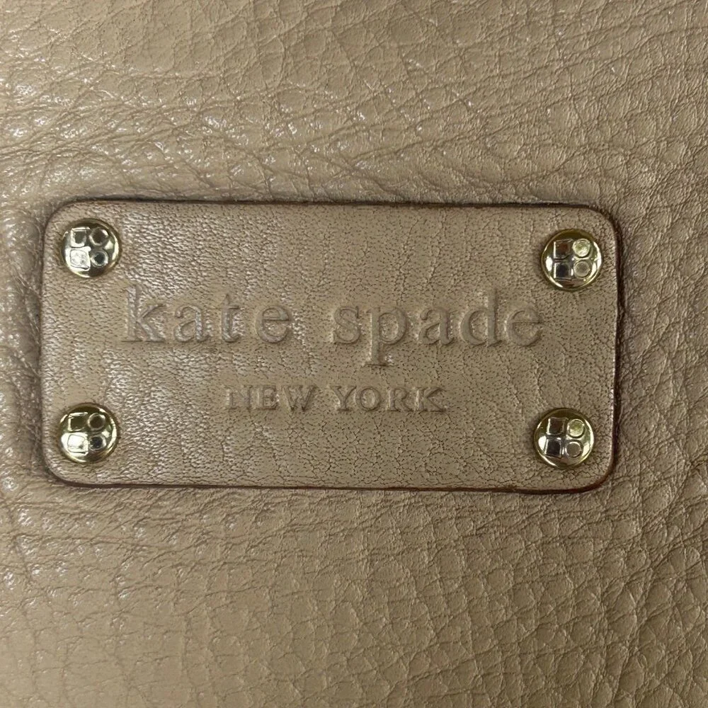 Kate Spade Tan Pebble Leather Satchel Shoulder Purse